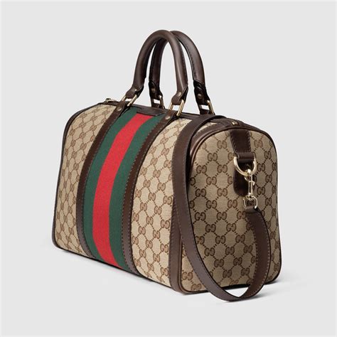 gucci vintage web boston bag